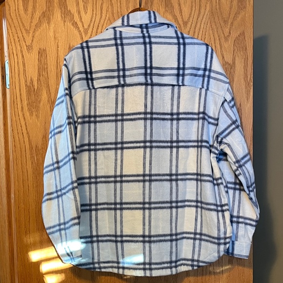 Member's Mark Blue and White Plaid Shacket - Picture 7 of 7